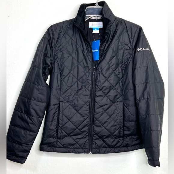 Columbia Womens New With Tags Sz. Sm. Full Zip Black Quilted Puffer Jacket - Picture 1 of 8